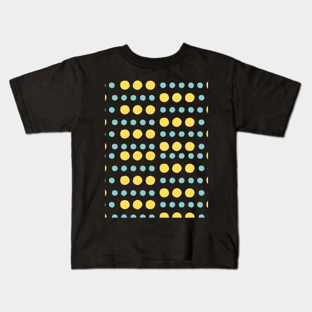 Minimal Circle Shapes Pattern Kids T-Shirt by MarjanShop